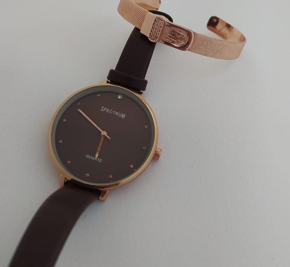 Stillove 36-40 mm Kahverengi Deri Kordon Analog Kadın Kol Saati