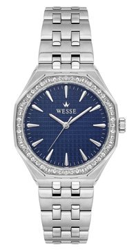 Wesse WWL112401 34 mm Gri Çelik Kordon Analog Kadın Kol Saati