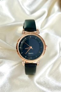 Laydi.Mo 31 mm Siyah Deri Kordon Analog Kadın Kol Saati