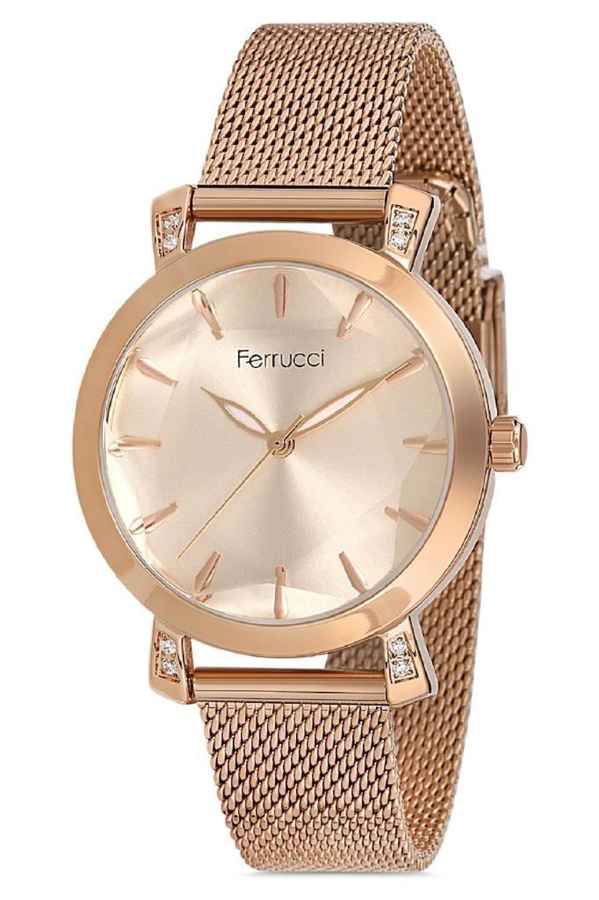 Ferrucci FC.0921.13910H.02 35 mm Rose Gold Çelik Kordon Analog Kadın Kol Saati