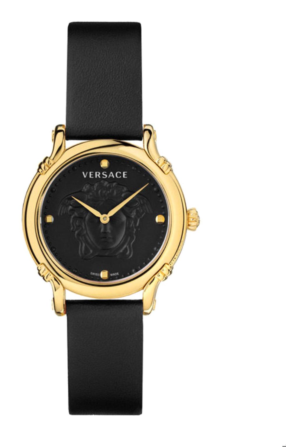 Versace VRSCVEPN00320 34 mm Siyah Deri Kordon Analog Kadın Kol Saati