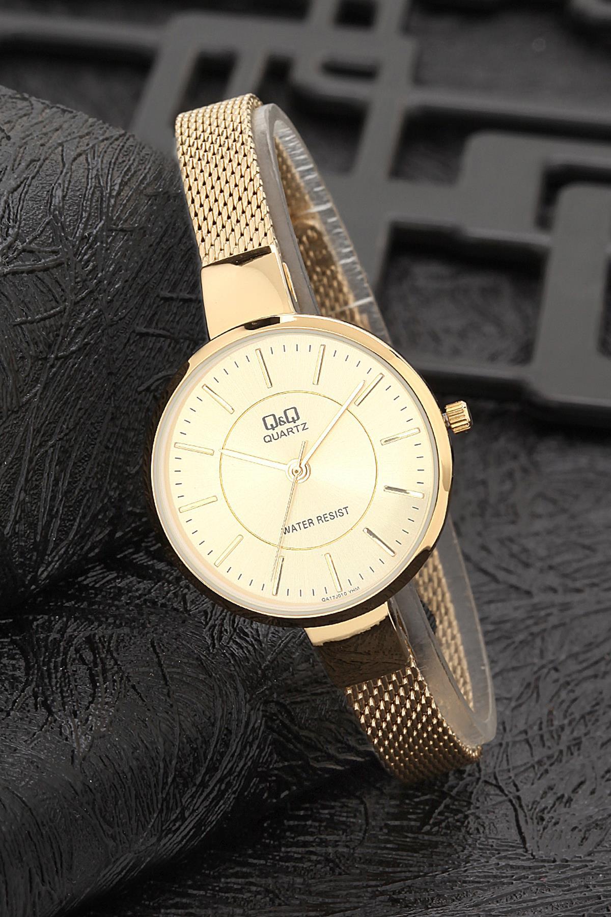 Q&Q 3G955 36 mm Altın Metal Kordon Analog Kadın Kol Saati