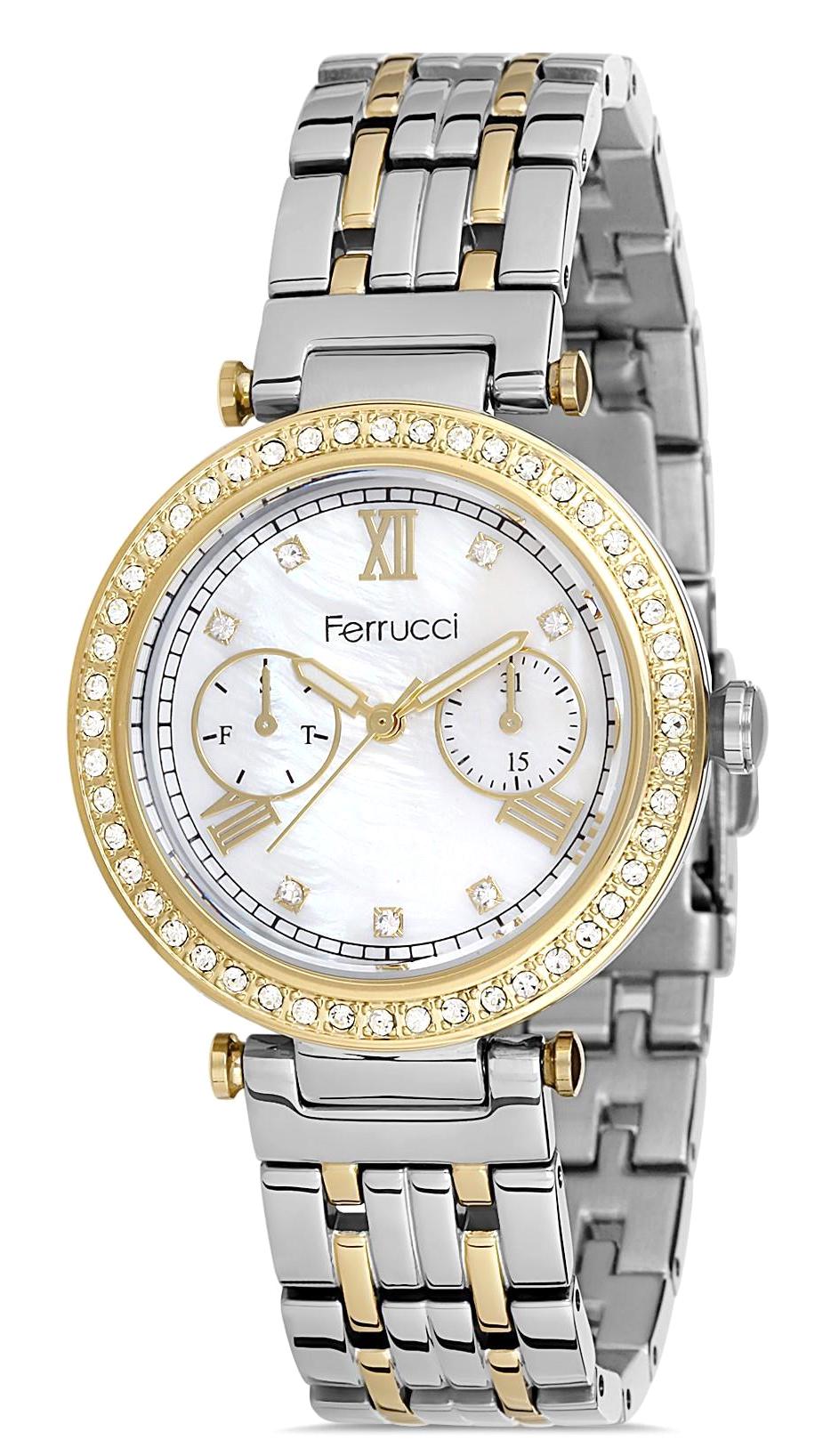 Ferrucci 9FM2669 36 mm Gri Metal Kordon Analog Kadın Kol Saati