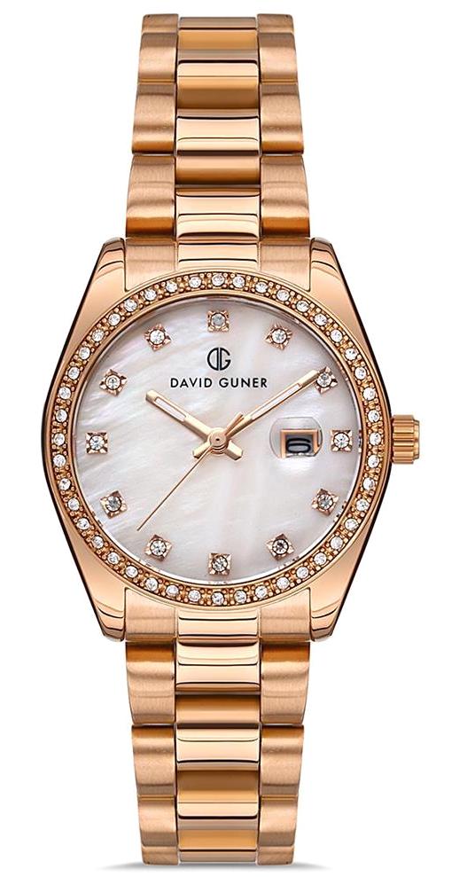 David Guner DG-8084LA-C1 32 mm Bronz Çelik Kordon Analog Kadın Kol Saati