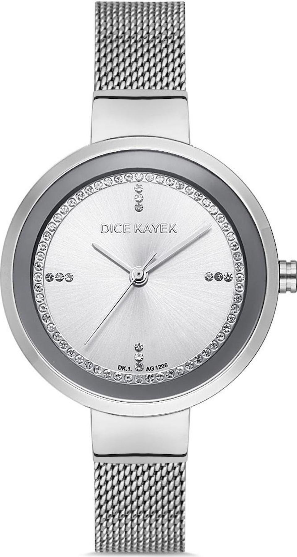 Dice Kayek DK.1.AG1206.01 34 mm Gri Çelik Kordon Analog Kadın Kol Saati