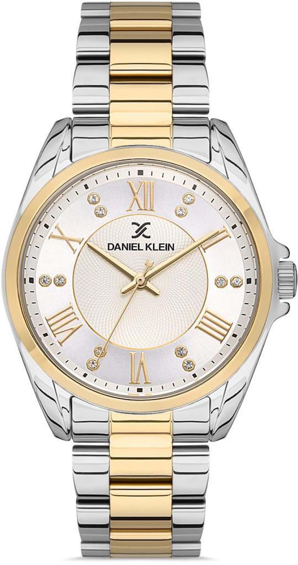 Daniel Klein DKE.1.10298-5 35 mm Altın-Gri Çelik Kordon Analog Kadın Kol Saati