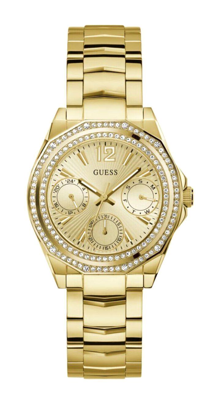 Guess GUGW0685L2 Takvimli 36 mm Altın Çelik Kordon Analog Kadın Kol Saati
