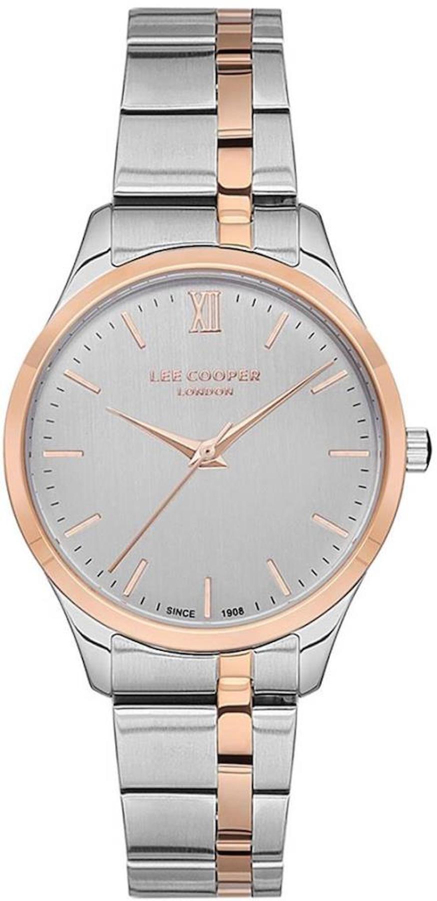 Lee Cooper LC07116.530 40 mm Gri Çelik Kordon Analog Kadın Kol Saati