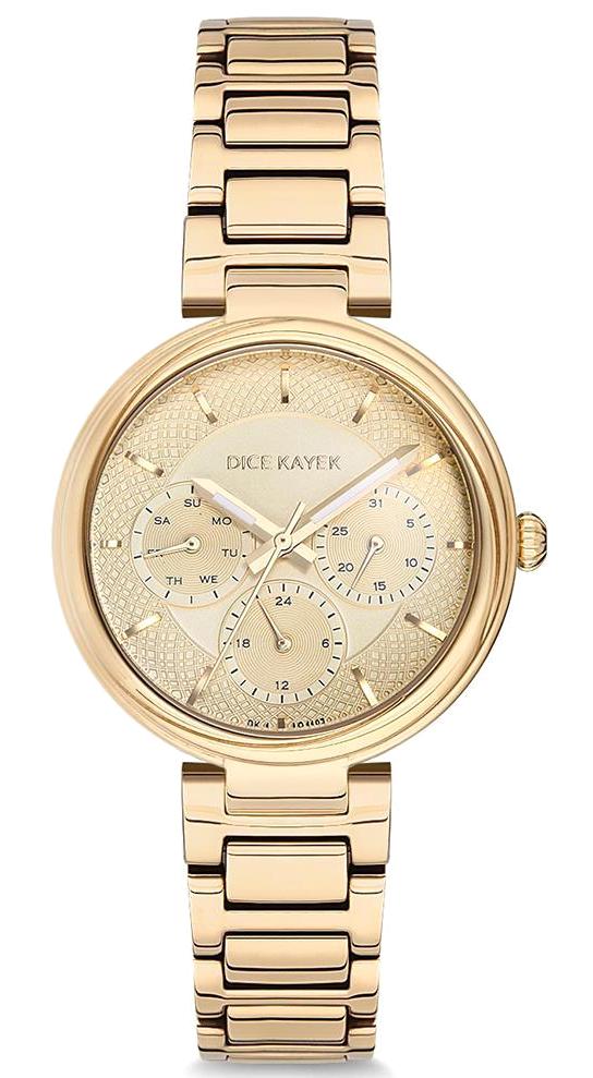 Dice Kayek DK.1.AG1187.06 35 mm Altın Çelik Kordon Analog Kadın Kol Saati