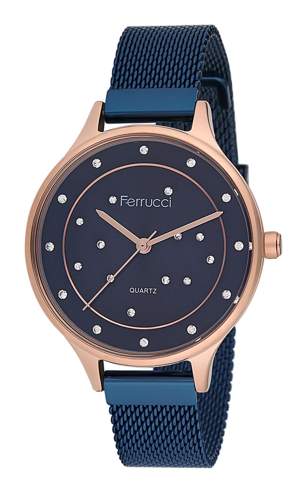 Ferrucci 8FM1650 38 mm Lacivert Metal Kordon Analog Kadın Kol Saati