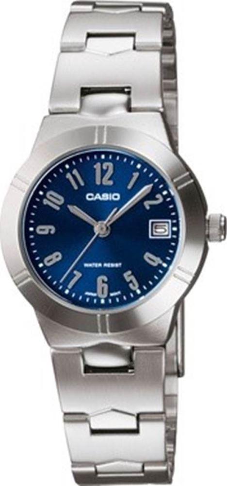 Casio LTP-1241D-2A2DF Takvimli 25 mm Gri Çelik Kordon Analog Kadın Kol Saati