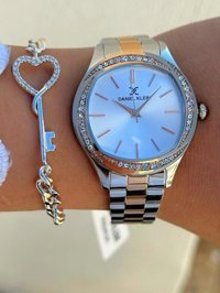 Daniel Klein DK.FT.1.378 31-35 mm Altın-Gri Çelik Kordon Analog Kadın Kol Saati