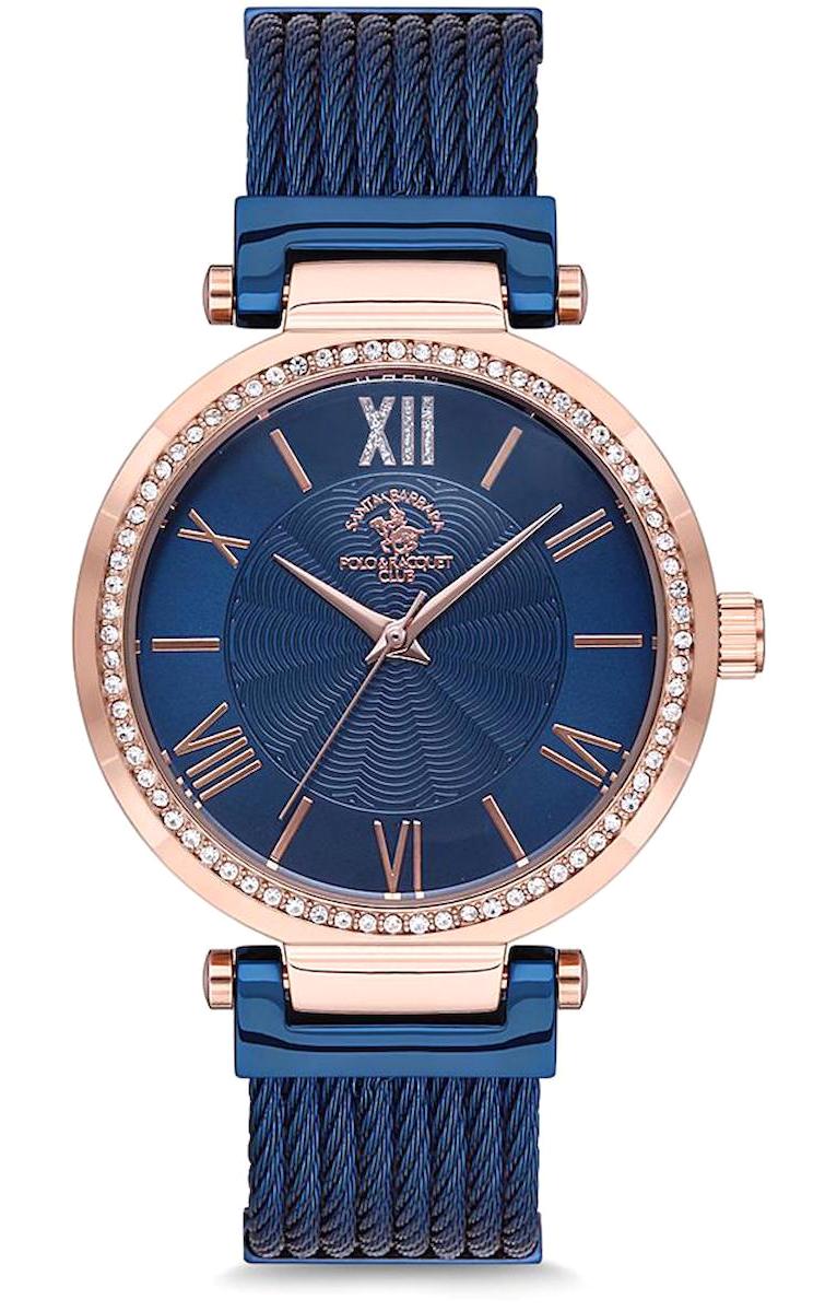 Santa Barbara Polo & Racquet Club SB.10.1179.7 43 mm Lacivert Çelik Kordon Analog Kadın Kol Saati