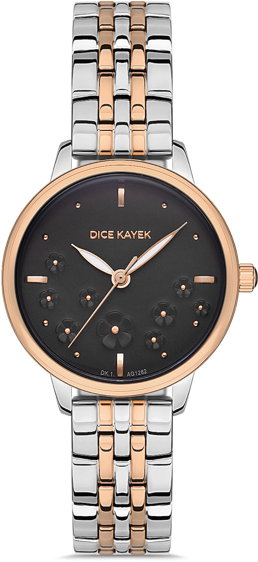 Dice Kayek DK.1.AG1282.08 31 mm Gri-Rose Gold Metal Kordon Analog Kadın Kol Saati