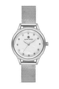 David Guner DG-8112LC-A1 32 mm Gri Çelik Kordon Analog Kadın Kol Saati