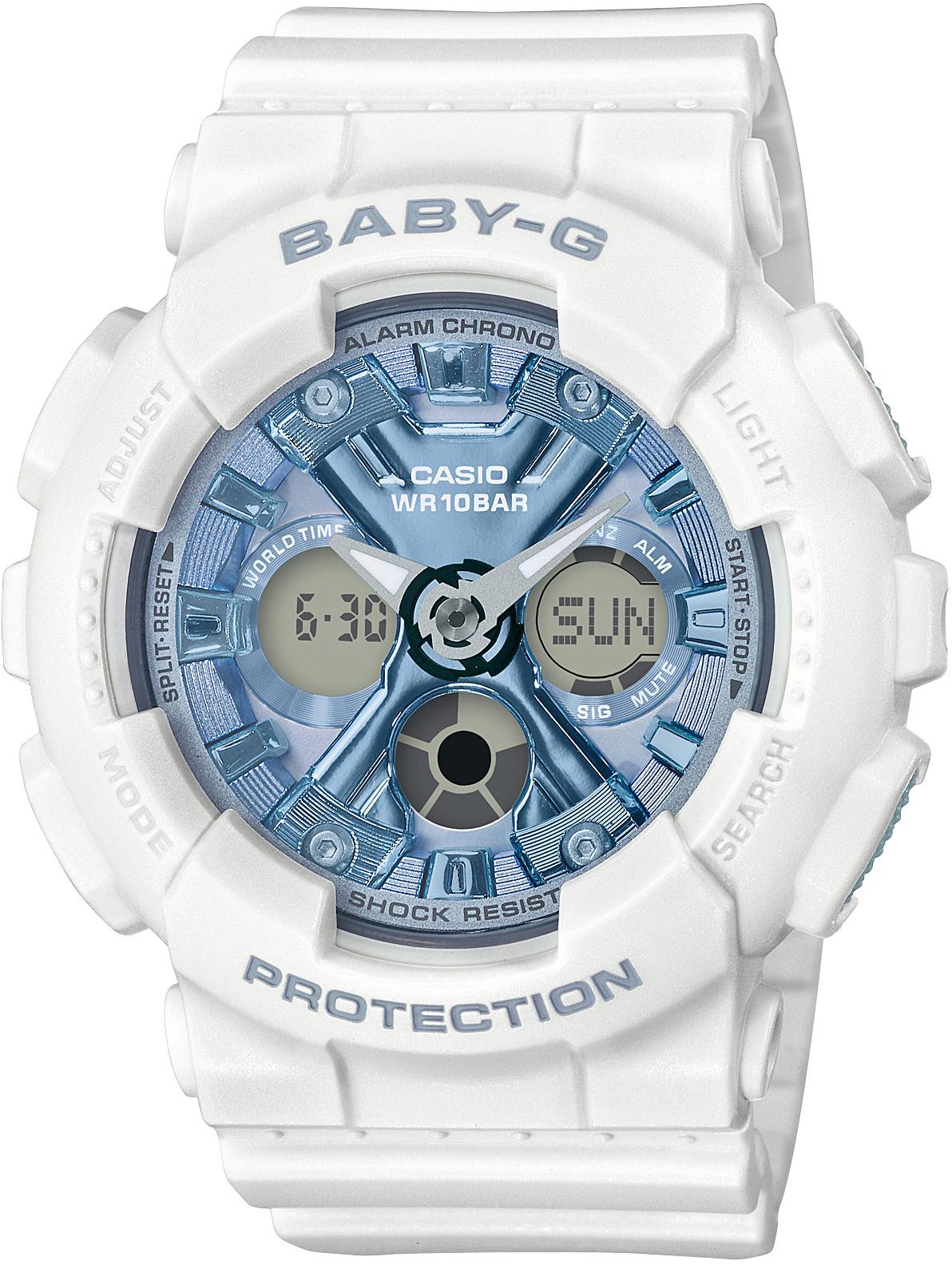 Casio BA-130-7A2 Takvimli 43.4 mm Beyaz Silikon Kordon Analog Kadın Kol Saati