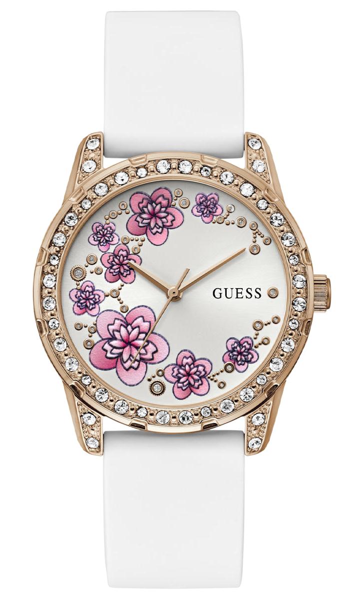 Guess GUU1399L2M 40 mm Beyaz Silikon Kordon Analog Kadın Kol Saati
