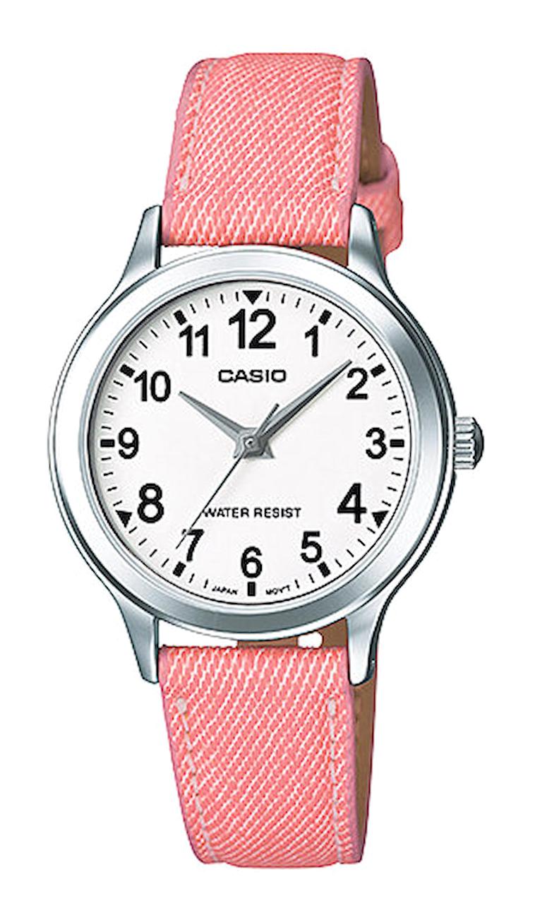 Casio LTP-1390LB-7B2DF 30 mm Pembe Deri Kordon Analog Kadın Kol Saati