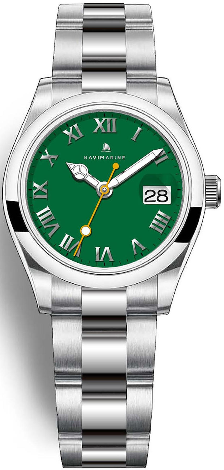 Navimarine KCK004-COL3 Takvimli 41 mm Gri Çelik Kordon Analog Kadın Kol Saati