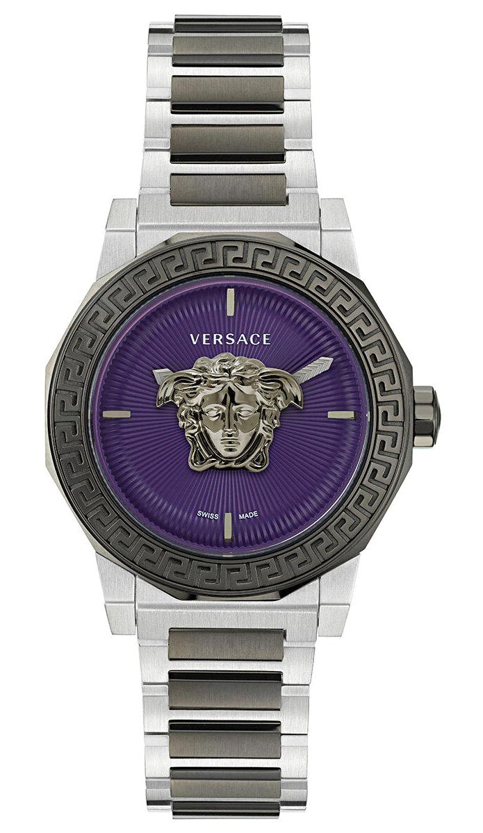 Versace VRSCVE7B00523 38 mm Gri-Siyah Çelik Kordon Analog Kadın Kol Saati