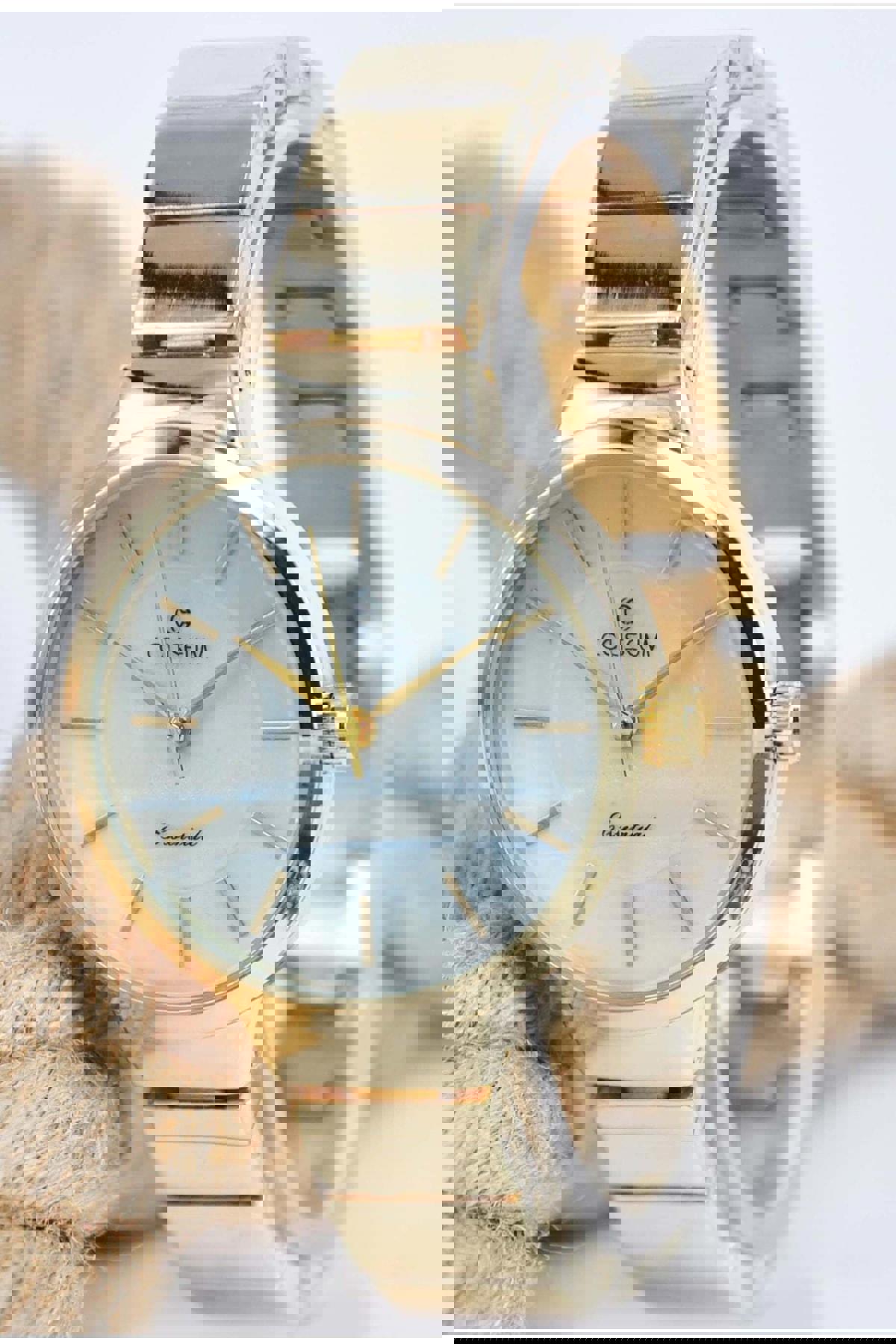 Sonsuzsaat SU-716 38 mm Altın Metal Kordon Analog Kadın Kol Saati