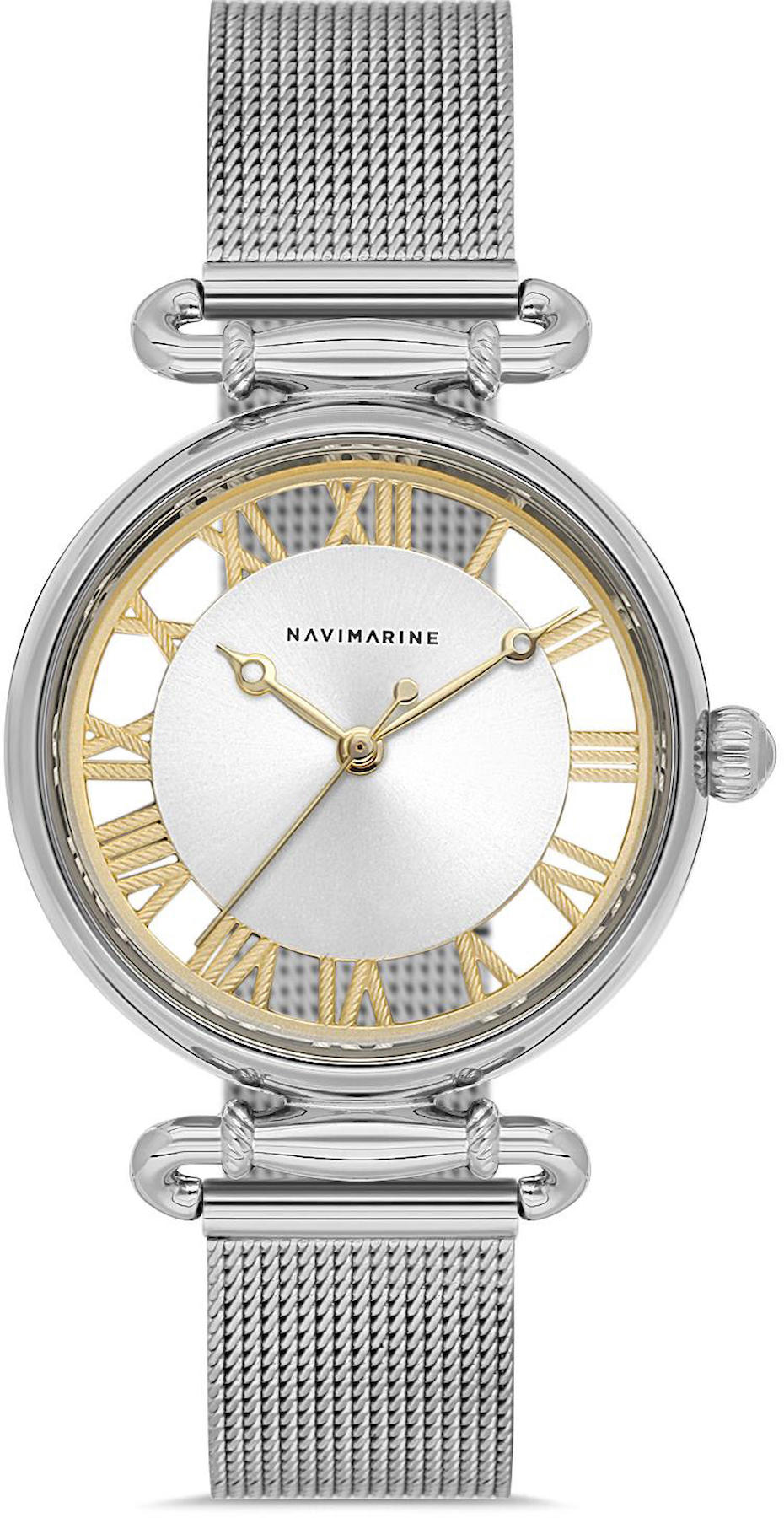 Navimarine NM119-09 36 mm Gri Çelik Kordon Analog Kadın Kol Saati