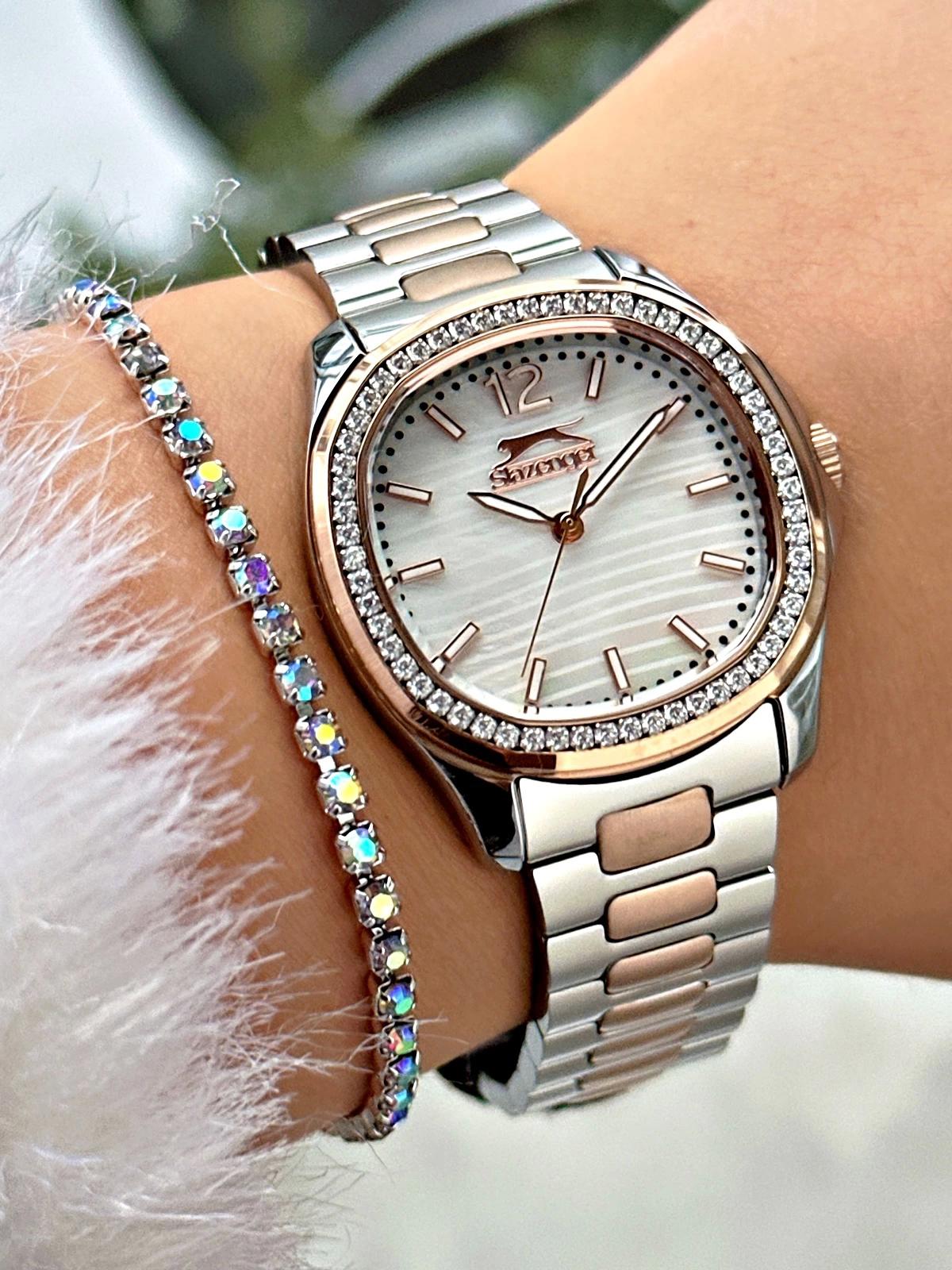 Slazenger SL.09.2238.3.05 36 mm Gri-Rose Gold Çelik Kordon Analog Kadın Kol Saati