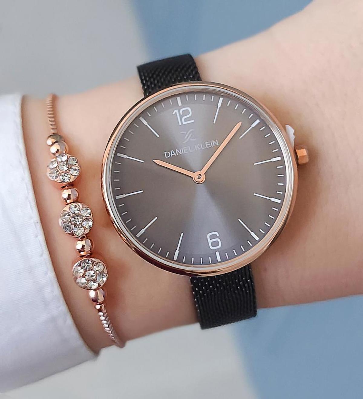 Daniel Klein 35 mm Siyah Hasır Kordon Analog Kadın Kol Saati