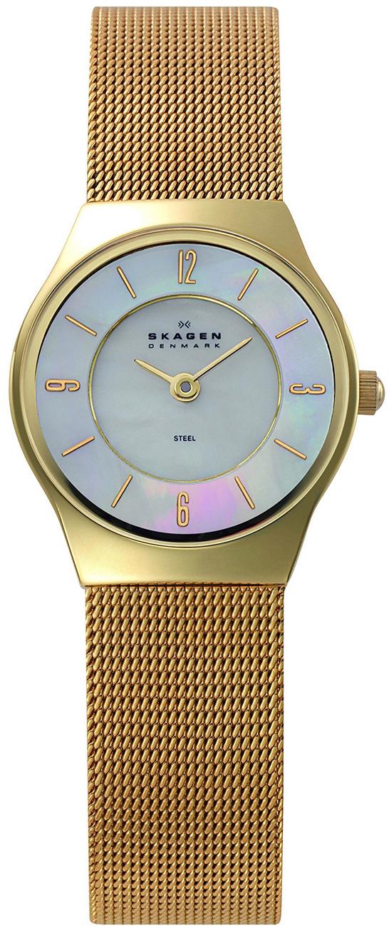 Skagen SKA233XSGG 24 mm Altın Çelik Kordon Analog Kadın Kol Saati