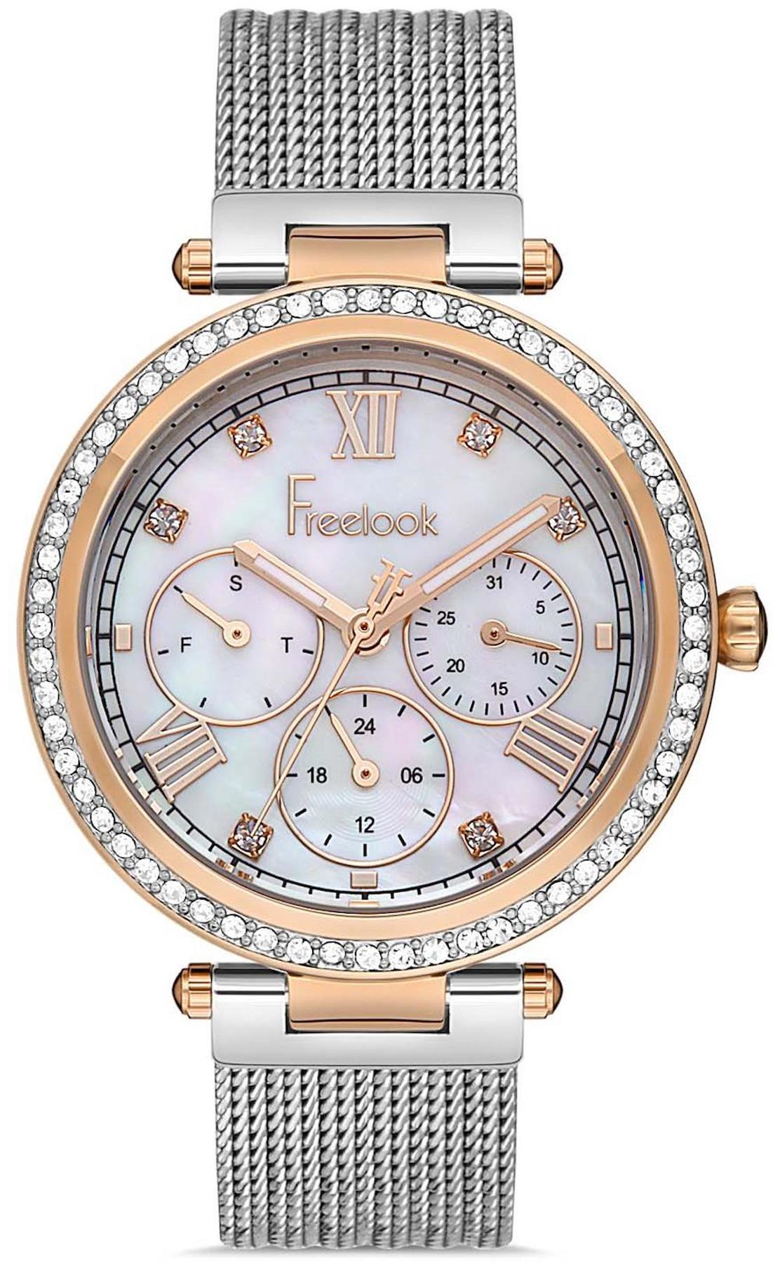 Freelook FL.1.10093.1 Takvimli 36 mm Rose Gold Metal Kordon Analog Kadın Kol Saati