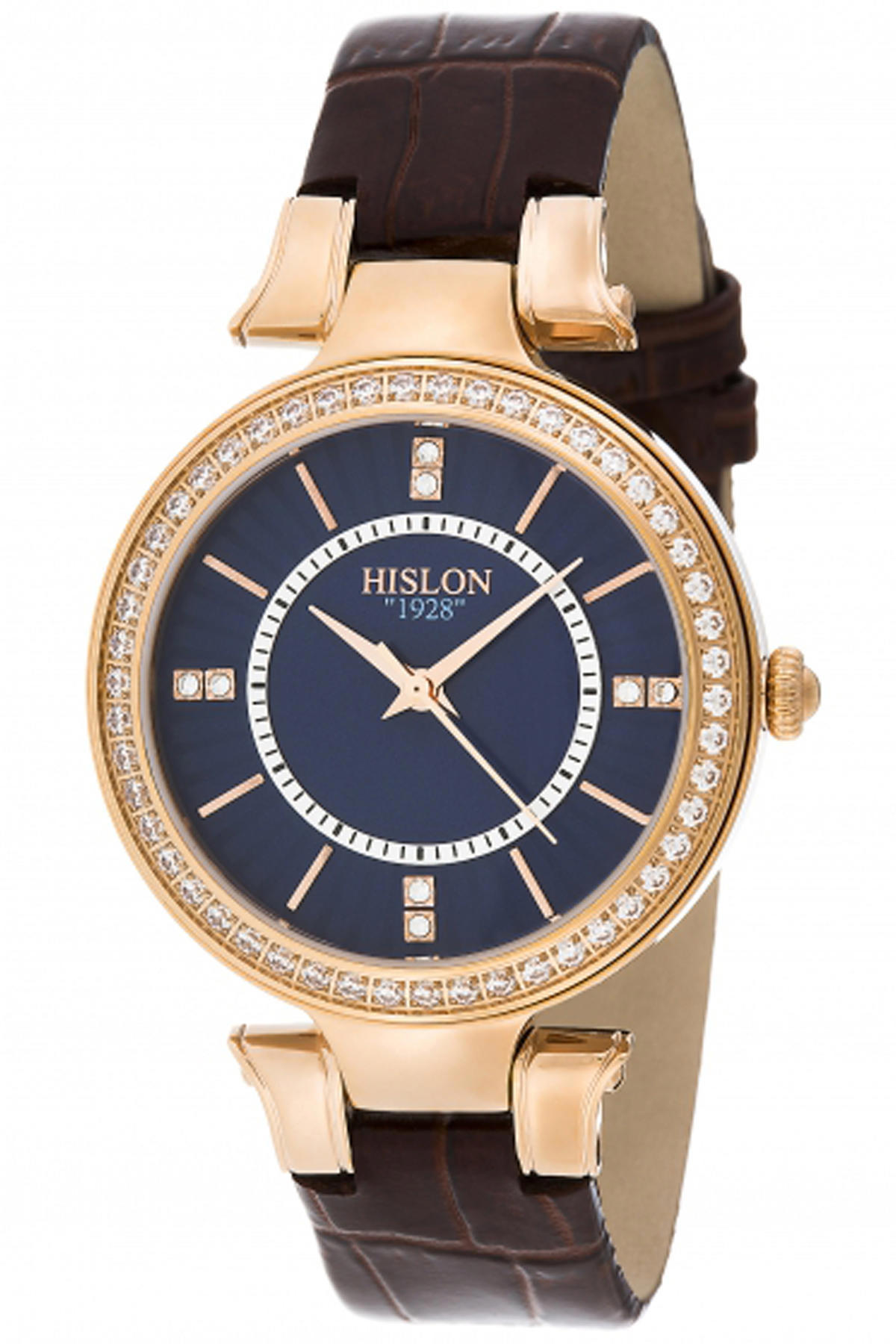 Hislon 3510-21251 33 mm Kahverengi Deri Kordon Analog Kadın Kol Saati