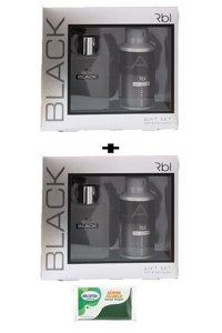 Rebul Black 4 Parça Erkek Parfüm Deodorant Seti EDT