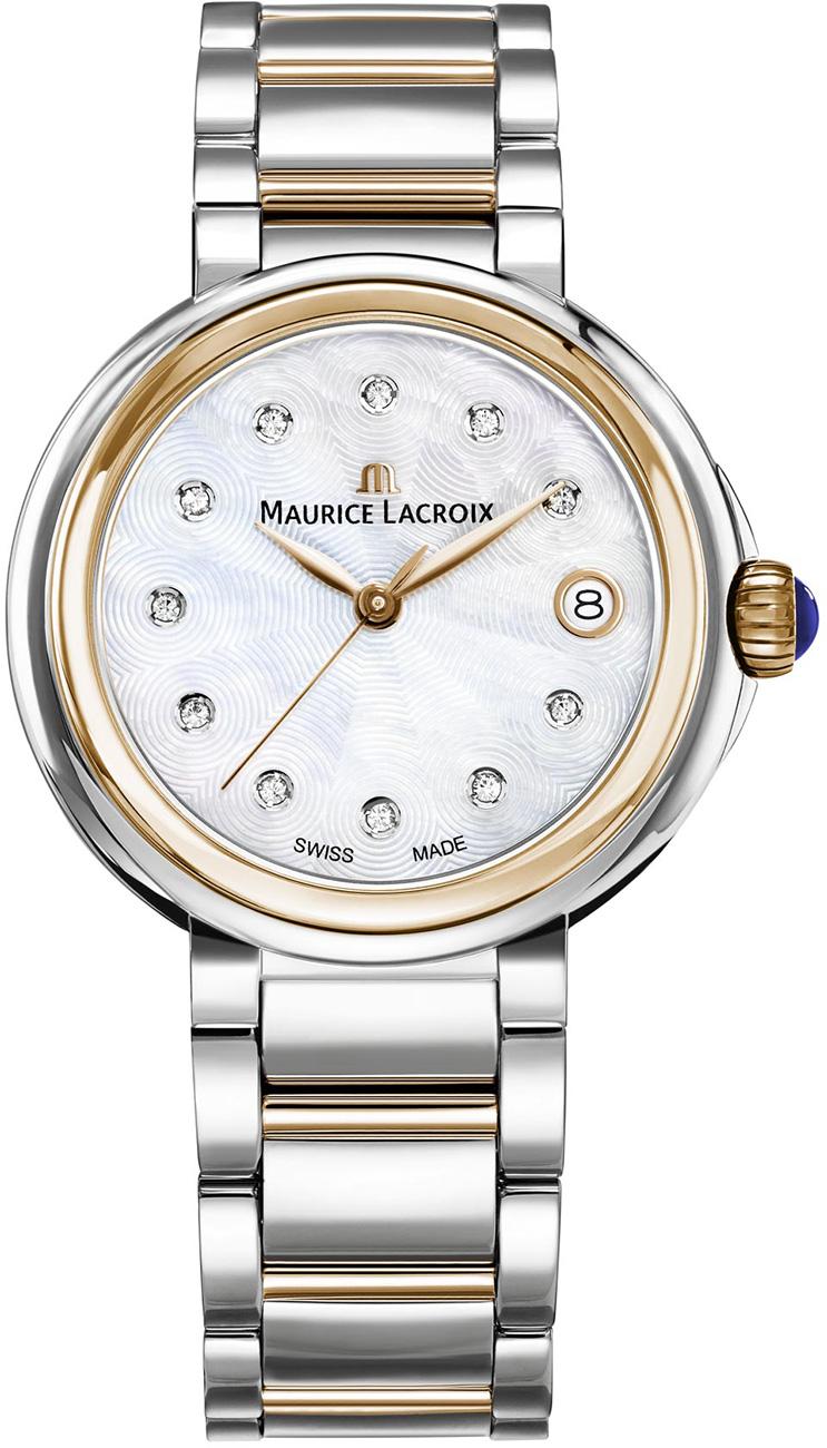 Maurice Lacroix FA1007-PVP13-170-1 Takvimli 36 mm Beyaz Çelik Kordon Analog Kadın Kol Saati