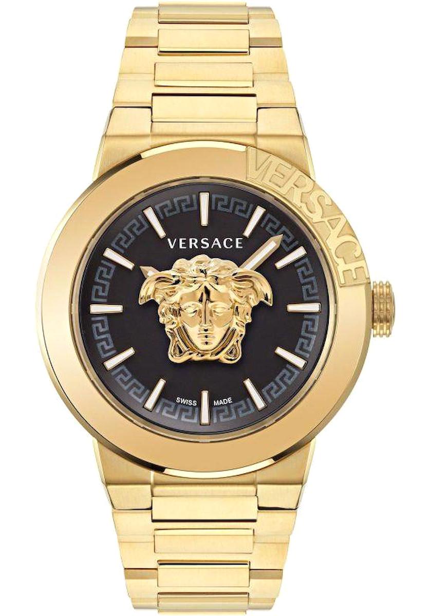 Versace VRSCVE7E00623 43 mm Altın Çelik Kordon Analog Erkek Kol Saati