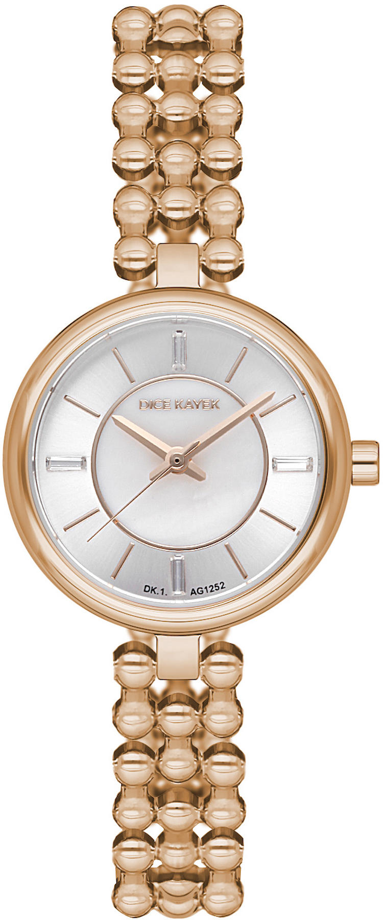 Dice Kayek DK.1.AG1252.01 25 mm Rose Gold Metal Kordon Analog Kadın Kol Saati