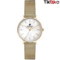 Beverly Hills Polo Club BP3234X.409 34 mm Altın Çelik Kordon Analog Kadın Kol Saati