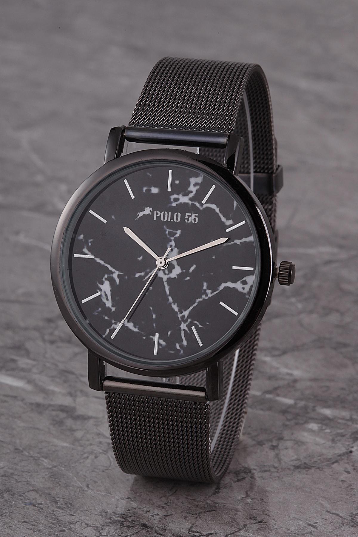Polo55 40 mm Siyah Metal Kordon Analog Kadın Kol Saati