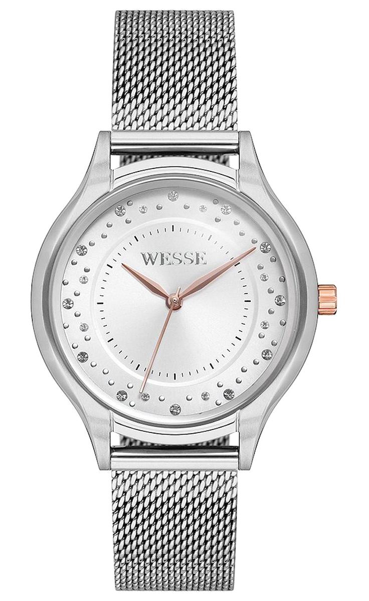 Wesse WWL300901M 36 mm Gri Çelik Kordon Analog Kadın Kol Saati