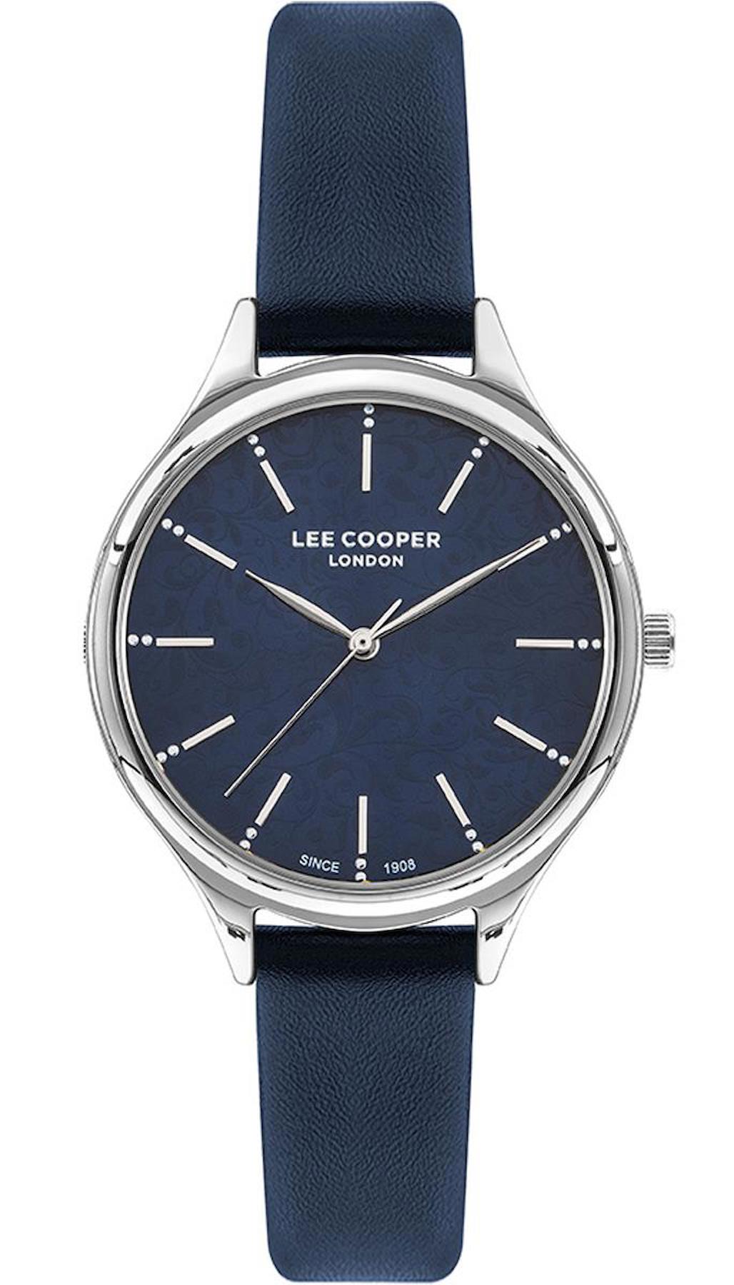Lee Cooper LC07567.399 40 mm Lacivert Deri Kordon Analog Kadın Kol Saati
