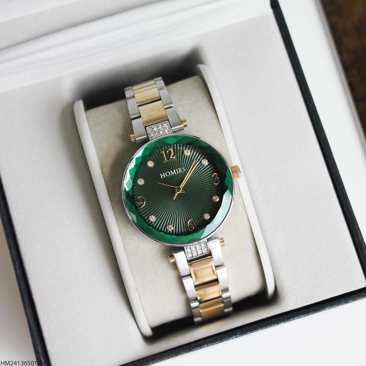 Homies HM24136S01-5 32 mm Altın-Gri Çelik Kordon Analog Kadın Kol Saati