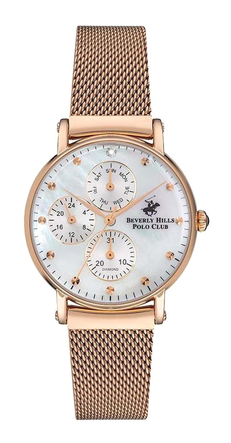 Beverly Hills Polo Club BP3252X.420 35 mm Rose Gold Çelik Kordon Analog Kadın Kol Saati