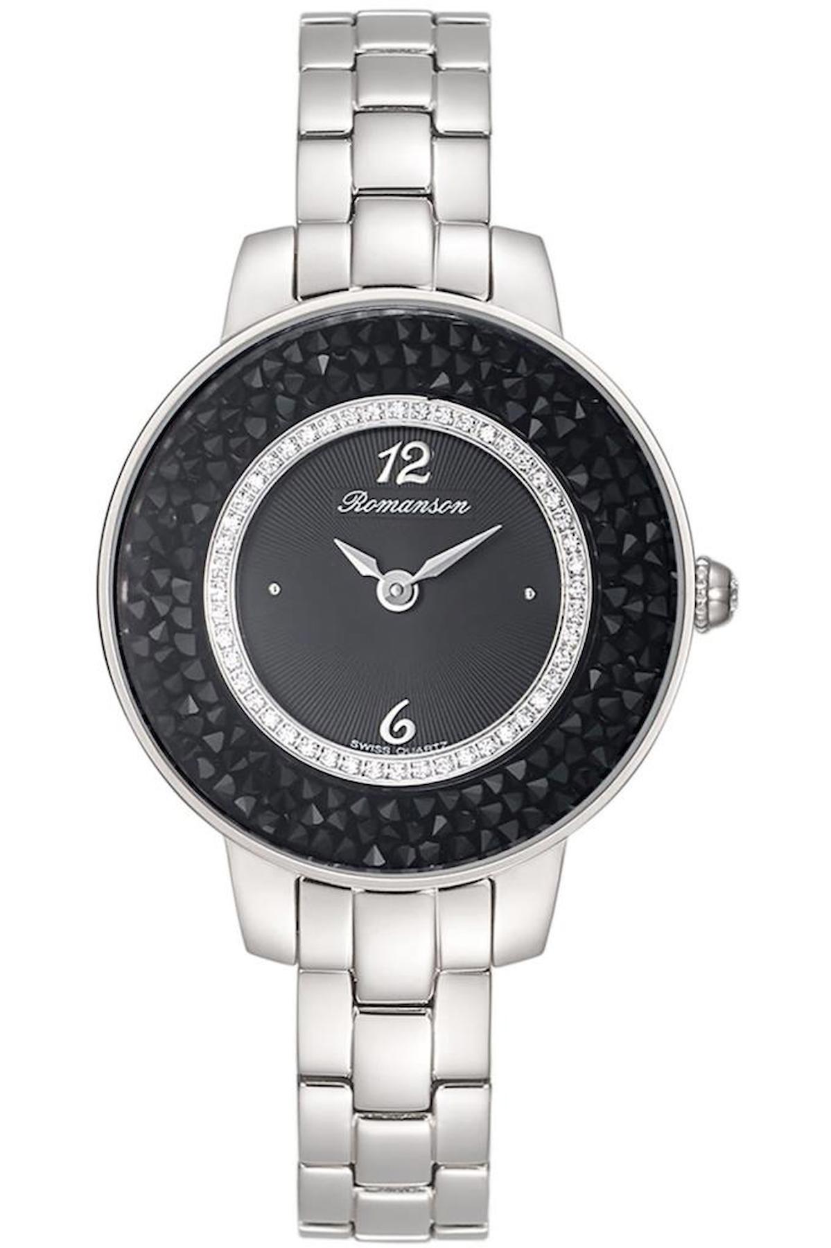 Romanson RM7A29QLWWA3R1 30 mm Gri Çelik Kordon Analog Kadın Kol Saati