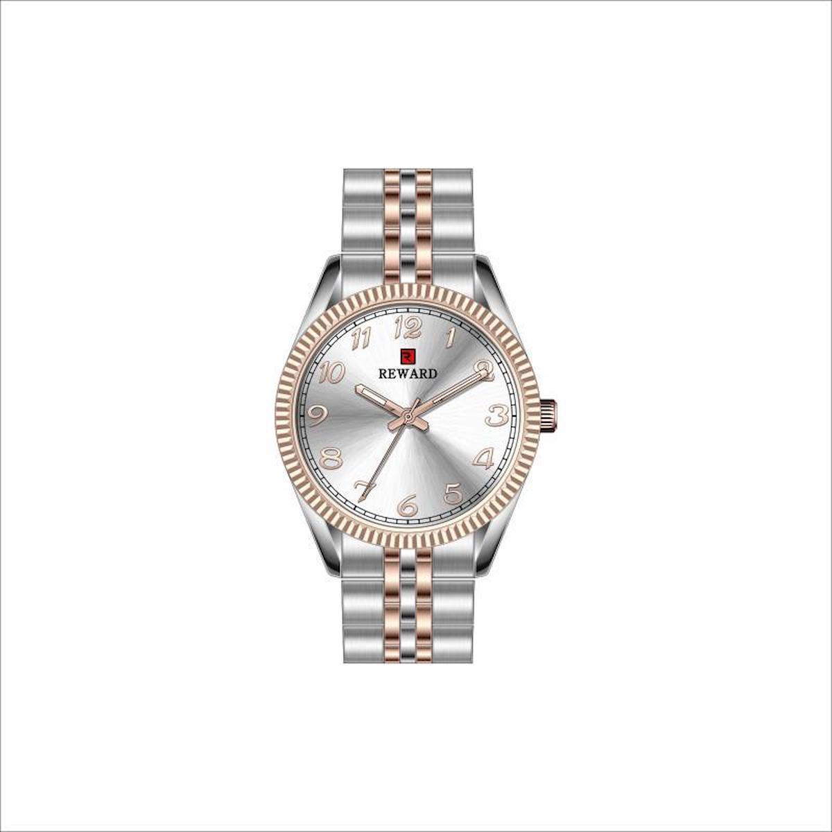 Reward RD21014L 36 mm Gri-Rose Gold Çelik Kordon Analog Kadın Kol Saati