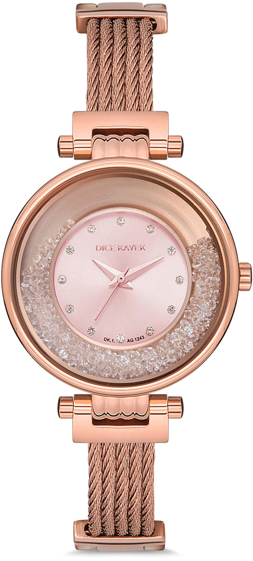 Dice Kayek DK.1.AG1243.05 37 mm Rose Gold Metal Kordon Analog Kadın Kol Saati