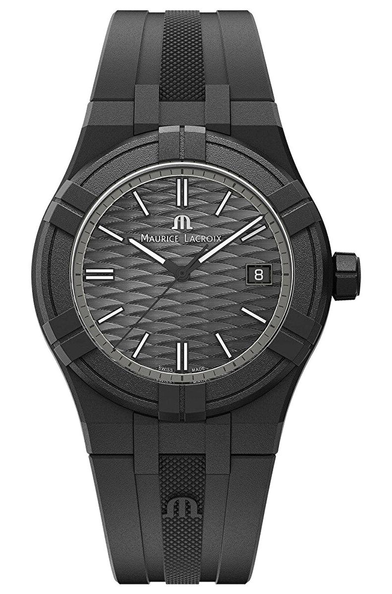 Maurice Lacroix ML-AI200800000300-0 Takvimli 40 mm Siyah Kanvas Kordon Analog Kadın Kol Saati