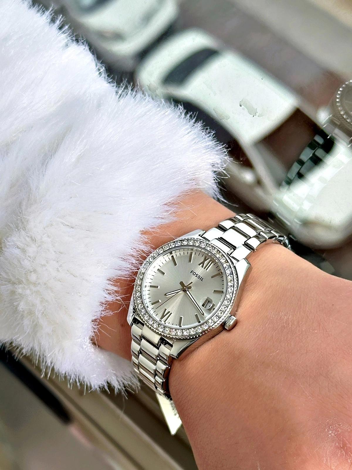 Fossil FES4317 34 mm Gri Çelik Kordon Analog Kadın Kol Saati