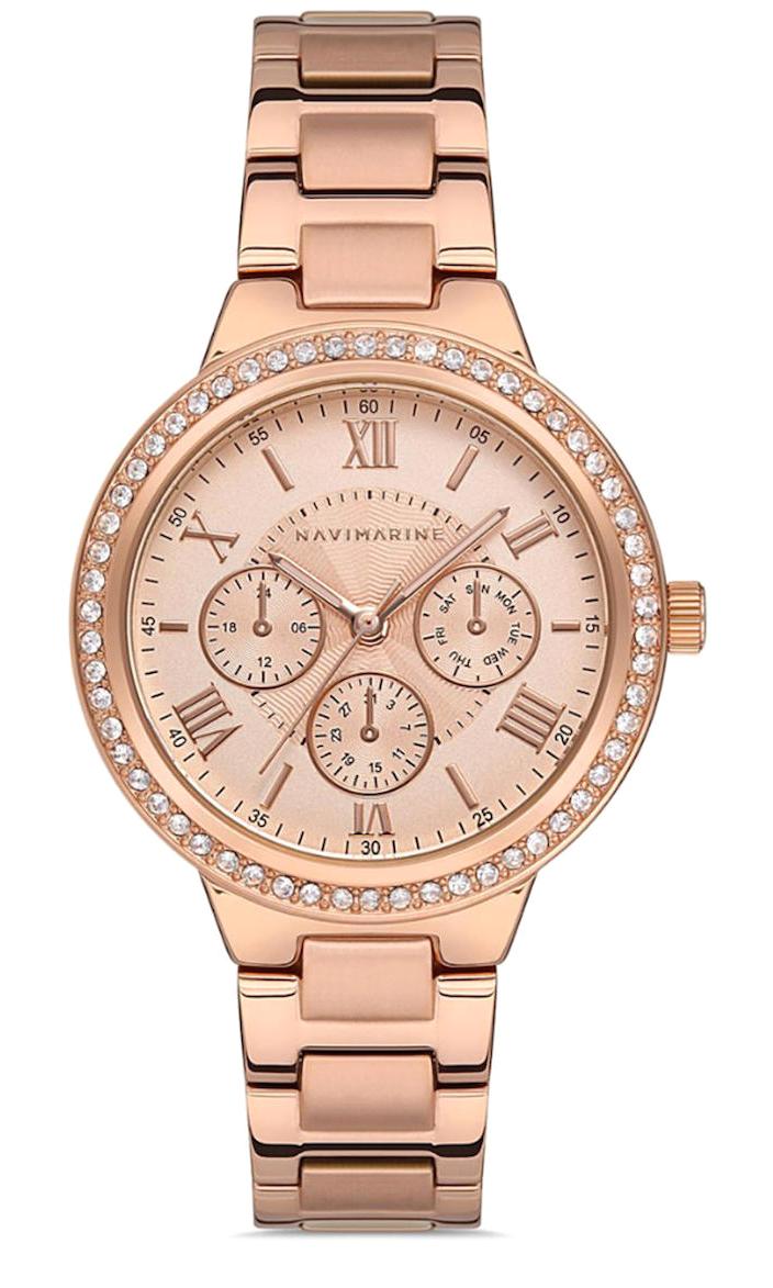 Navimarine NM116-05 36 mm Rose Gold Çelik Kordon Analog Kadın Kol Saati