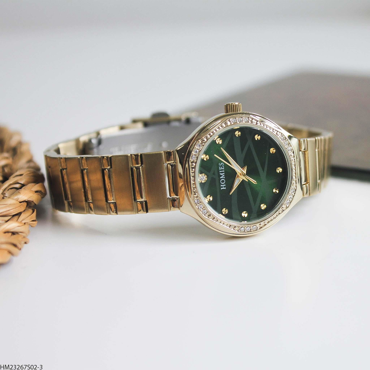 Homies HM23267S02-3 30 mm Altın Çelik Kordon Analog Kadın Kol Saati