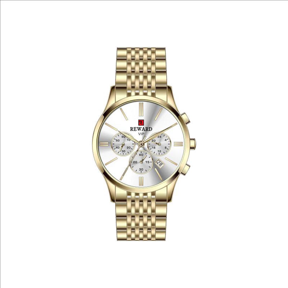 Reward RD81020L Takvimli 35 mm Altın Metal Kordon Analog Kadın Kol Saati