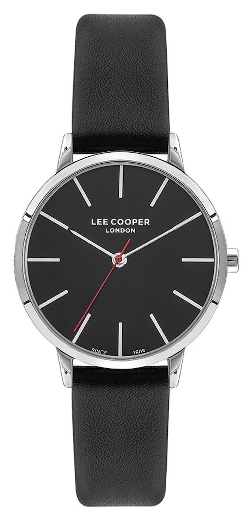 Lee Cooper LC07646.351 40 mm Siyah Deri Kordon Analog Kadın Kol Saati